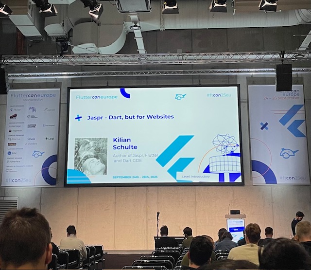 The title screen for Kilian Schulte's presentation on Jaspr.